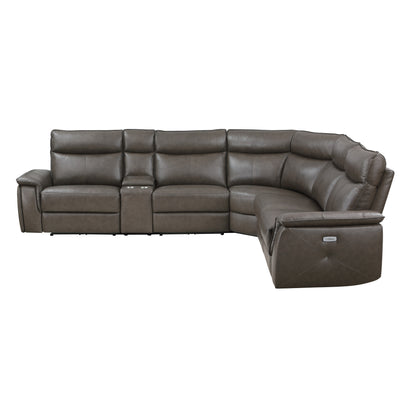 Homelegance Maroni Sectional Sofa in 8259RFDB-6SCPWH Elegant Design