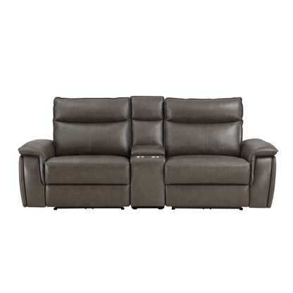 Homelegance Maroni Loveseat Power Reclining Dark Brown 8259RFDB-2CNPWH