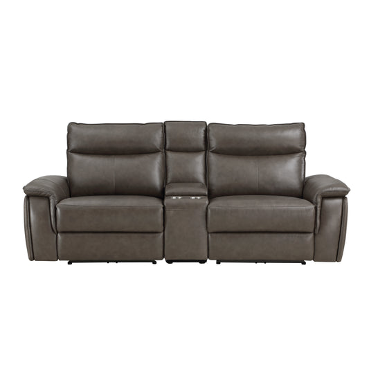 Homelegance Maroni Loveseat Power Reclining Dark Brown 8259RFDB-2CNPWH
