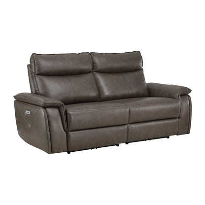 Homelegance Maroni Loveseat Power Reclining Dark Brown 8259RFDB-2PWH