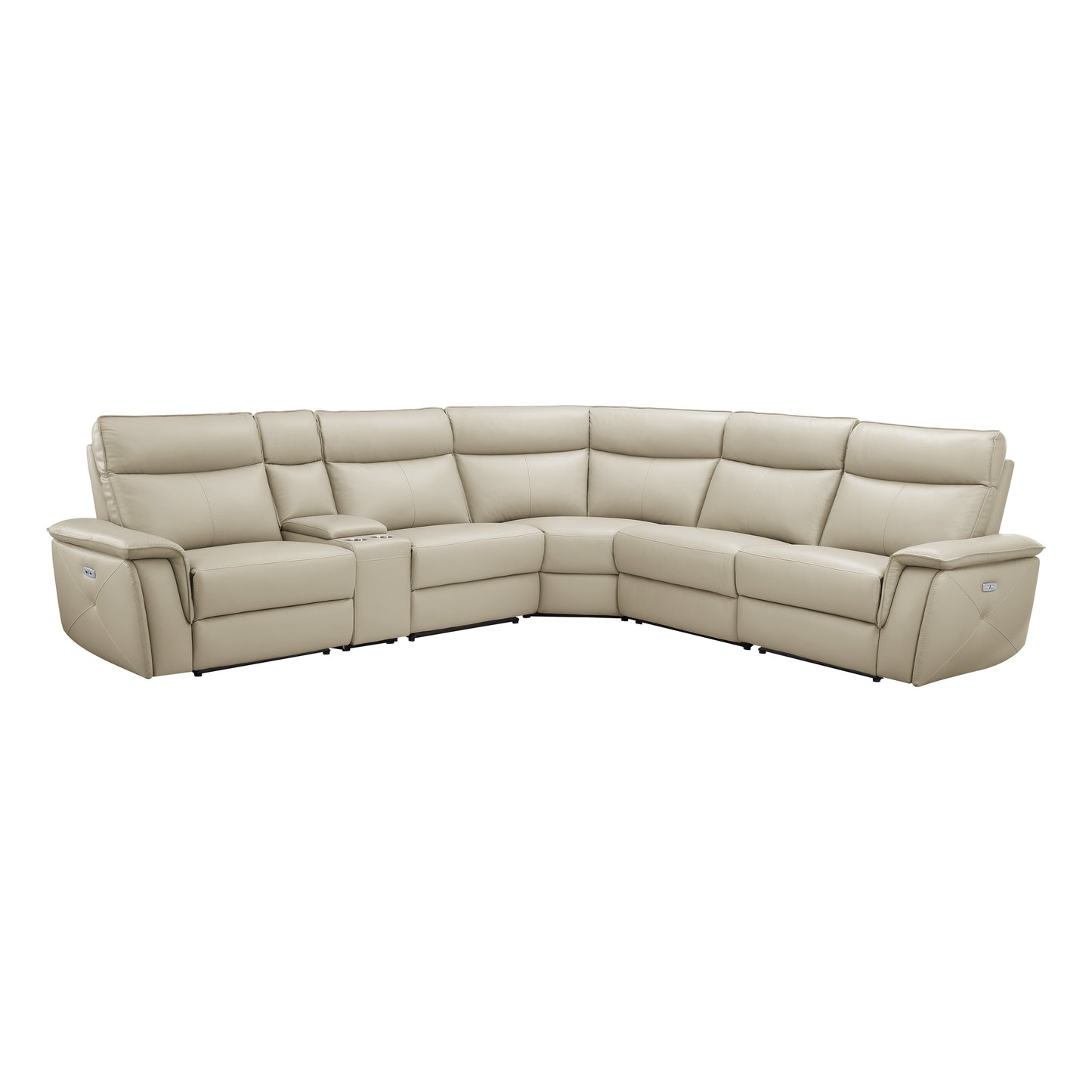 Homelegance Maroni Sectional Sofa in Soft Cream Fabric 8259RFTP-6SCPWH