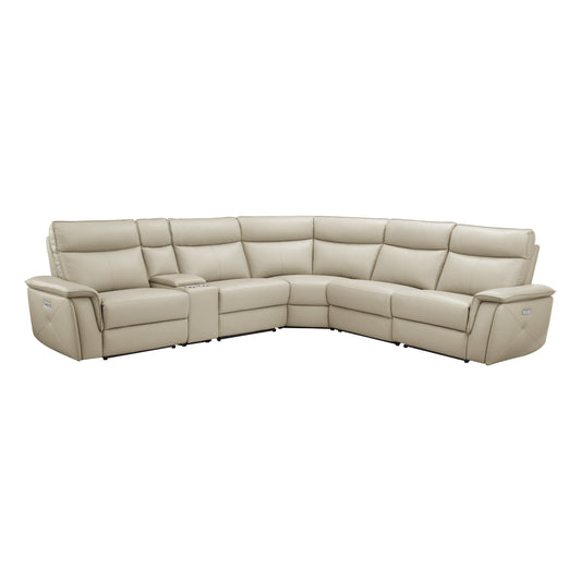 Homelegance Maroni Sectional Sofa in Soft Cream Fabric 8259RFTP-6SCPWH