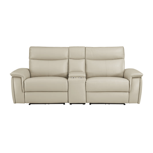 Homelegance Maroni Loveseat Power Reclining in Taupe 8259RFTP-2CNPWH