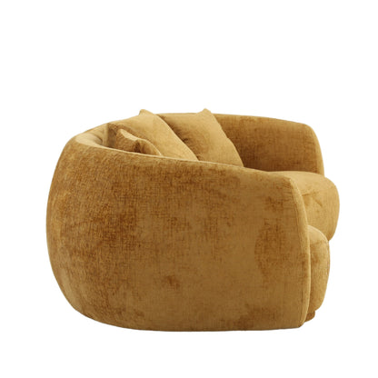 Divani Casa Oakland Modern Mustard Fabric 4 Seat Sofa