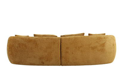 Divani Casa Oakland Modern Mustard Fabric 4 Seat Sofa