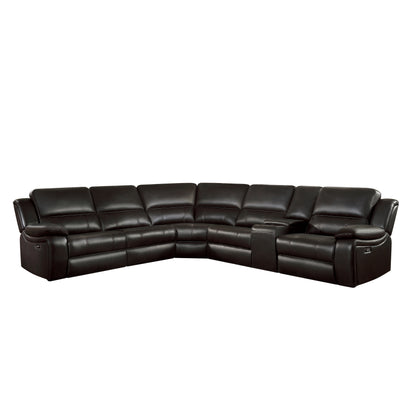 Homelegance Falun Sectional Sofa in Dark Brown 8260DB-6PW