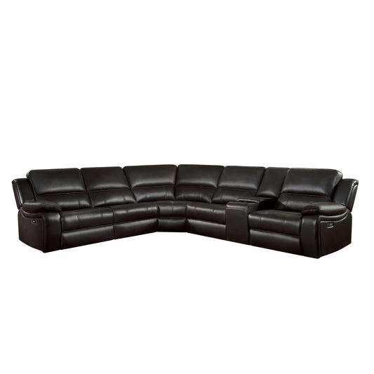 Homelegance Falun Sectional Sofa in Dark Brown 8260DB-6PW