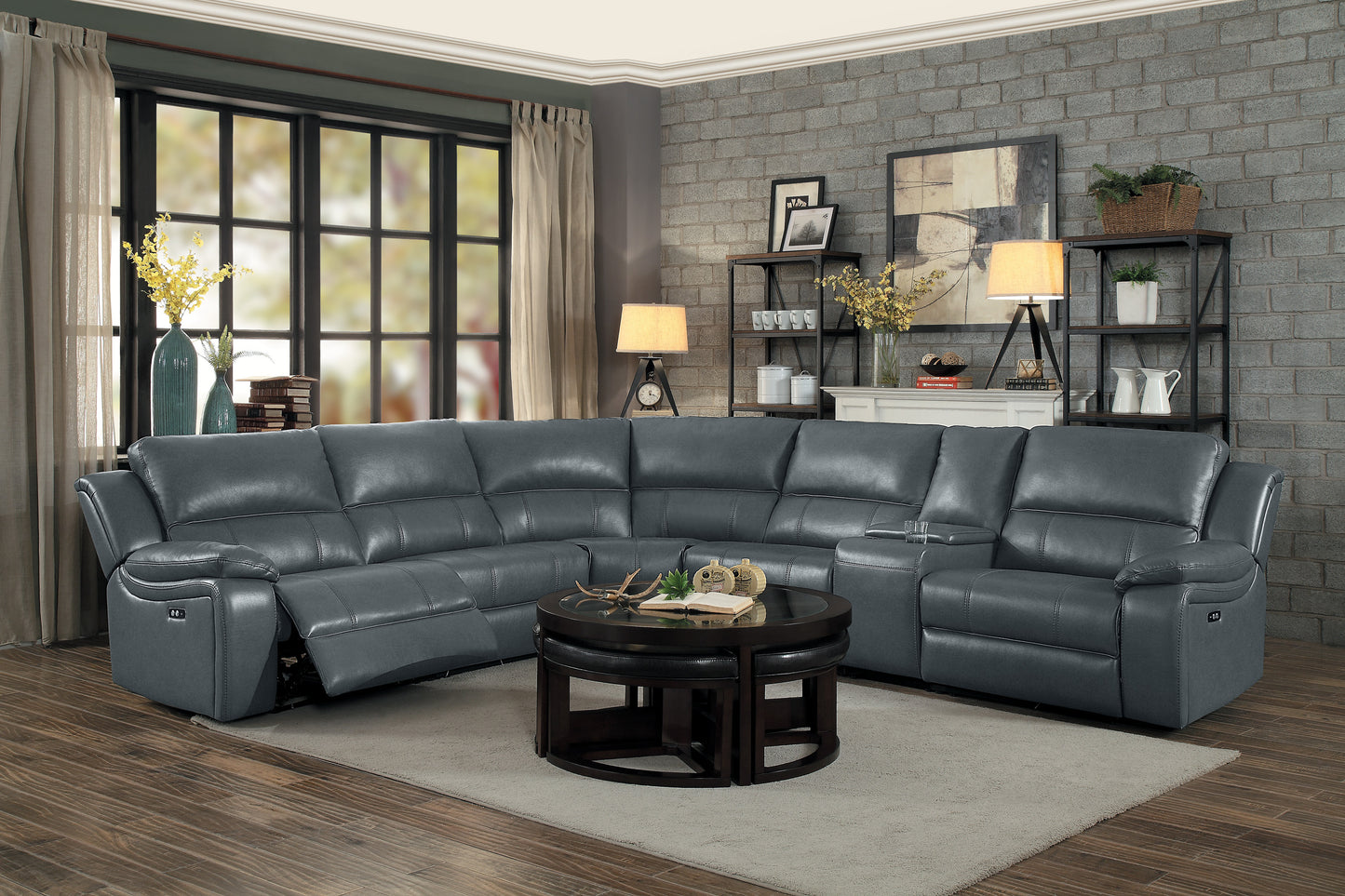 Homelegance Falun Sectional Sofa in Gray 8260GY-6PW for Stylish Living Spaces