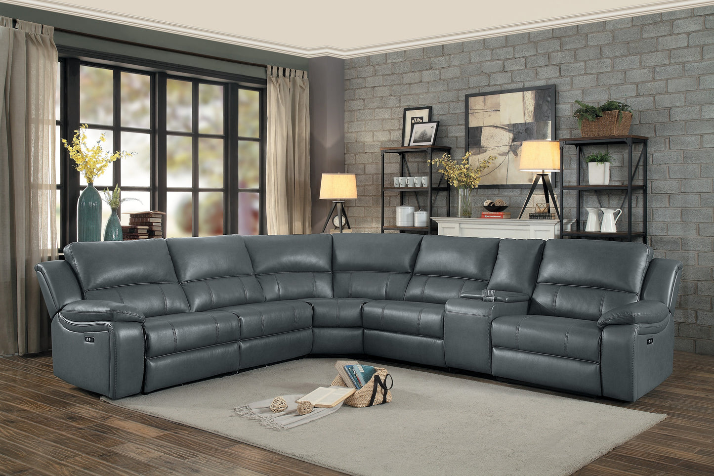 Homelegance Falun Sectional Sofa in Gray 8260GY-6PW for Stylish Living Spaces