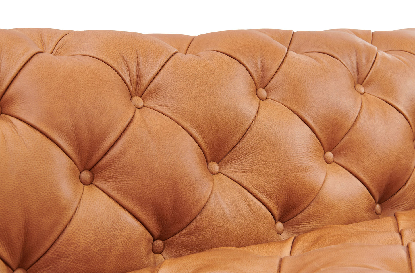 Divani Casa Dexter Transitional Camel Full Italian Leather Sofa