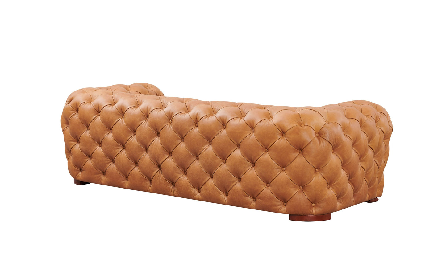 Divani Casa Dexter Transitional Camel Full Italian Leather Sofa