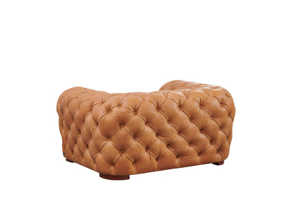 Divani Casa Dexter Transitional Camel Full Italian Leather Lounge Chair