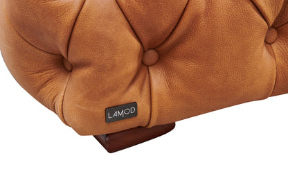 Divani Casa Dexter Transitional Camel Full Italian Leather Lounge Chair