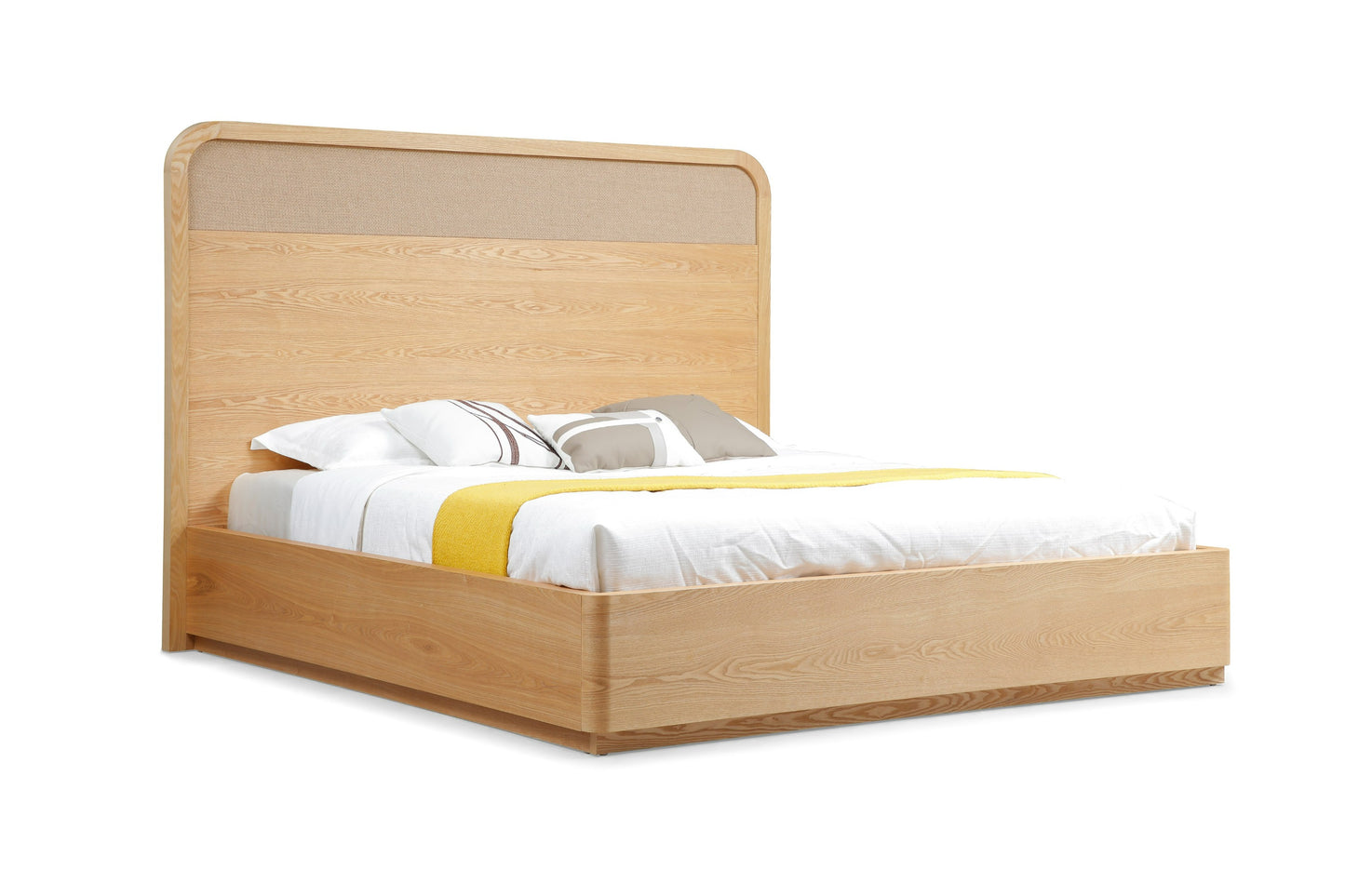 Modrest Gavin Modern Natural Ash Rattan Bedroom Set