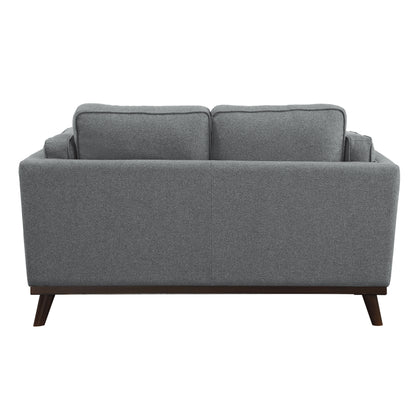 Homelegance Bedos Gray Loveseat Textured Fabric Upholstery 8289GY-2