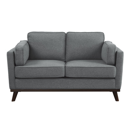 Homelegance Bedos Gray Loveseat Textured Fabric Upholstery 8289GY-2