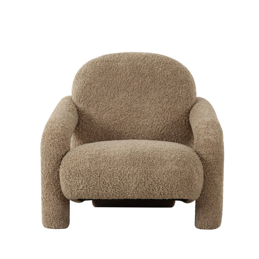 Divani Casa Trevor Modern Tan Fabric Accent Chair
