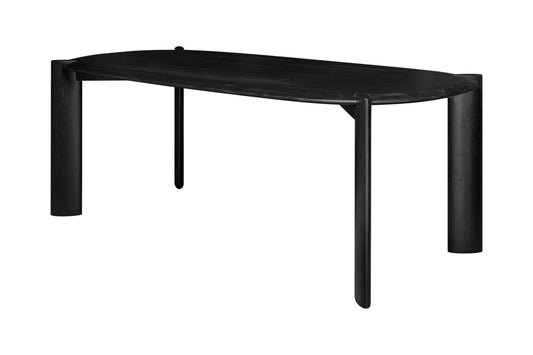 Modrest Steven Modern Black Oval Dining Table