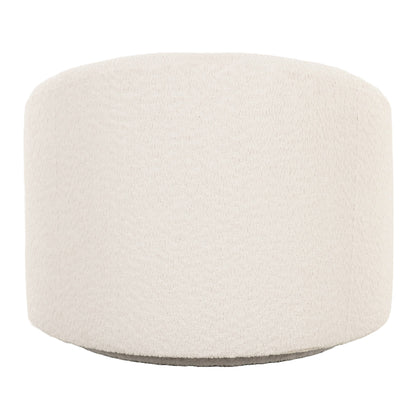 Modrest Frontier Glam Off-White Fabric Accent Chair