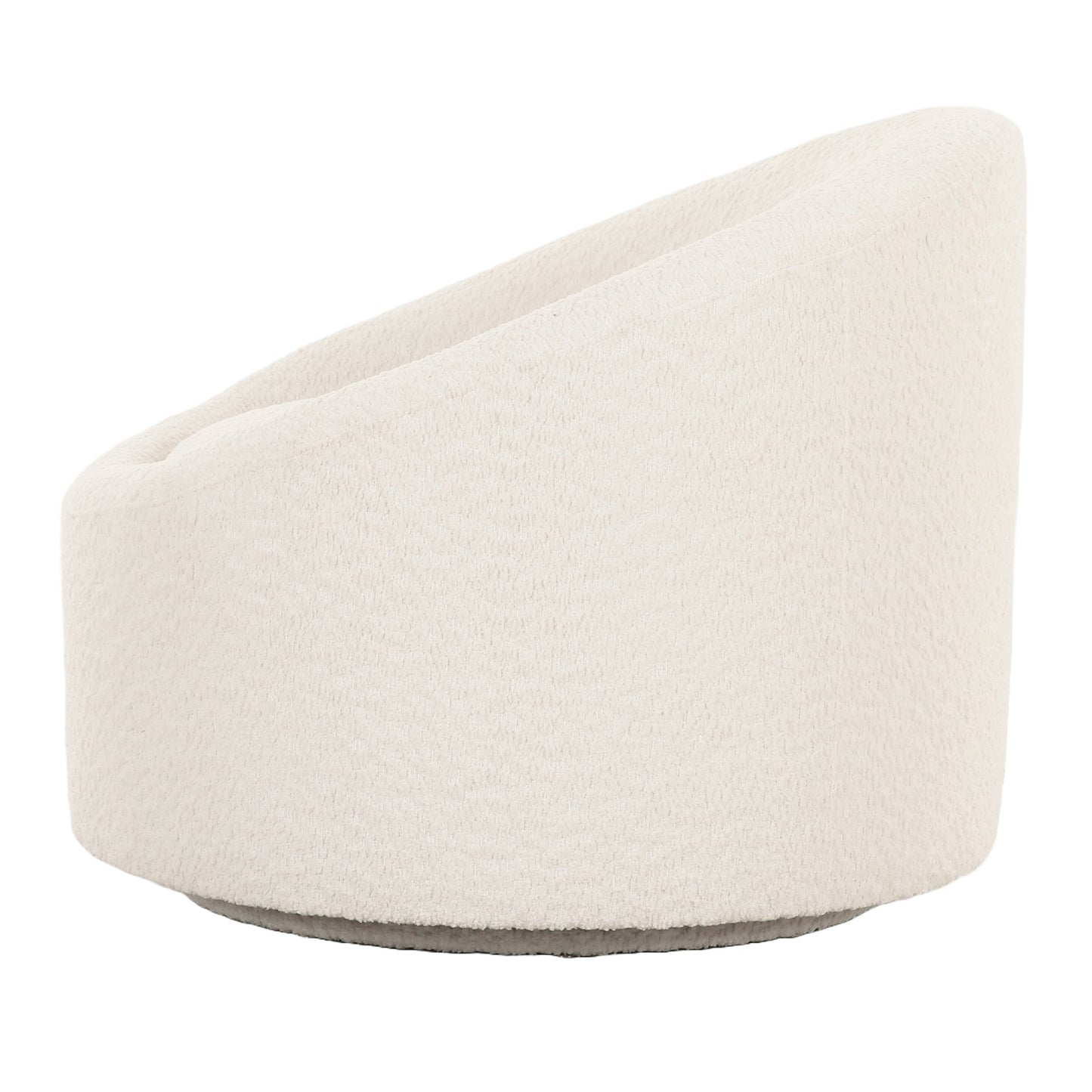 Modrest Frontier Glam Off-White Fabric Accent Chair