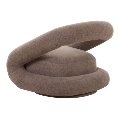 Divani Casa Tony Modern Brown Fabric Swivel Accent Chair