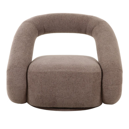 Divani Casa Tony Modern Brown Fabric Swivel Accent Chair