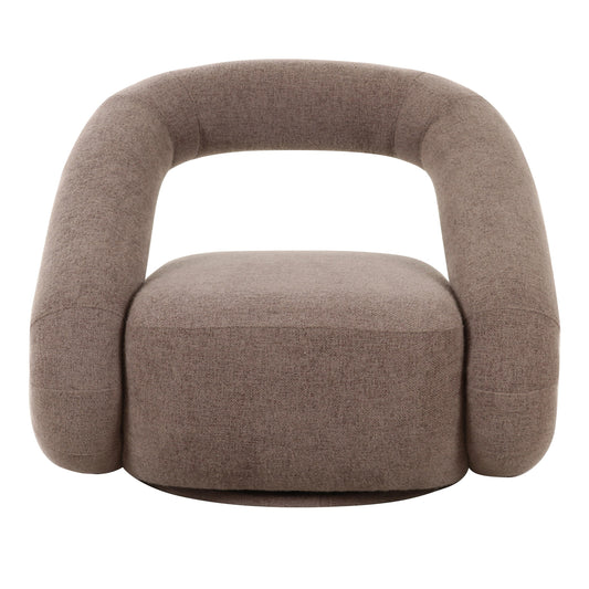 Divani Casa Tony Modern Brown Fabric Swivel Accent Chair
