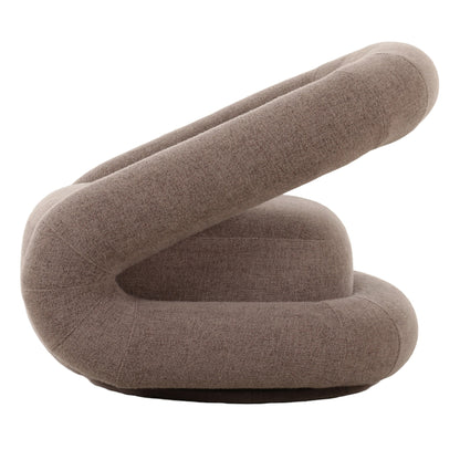 Divani Casa Tony Modern Brown Fabric Swivel Accent Chair