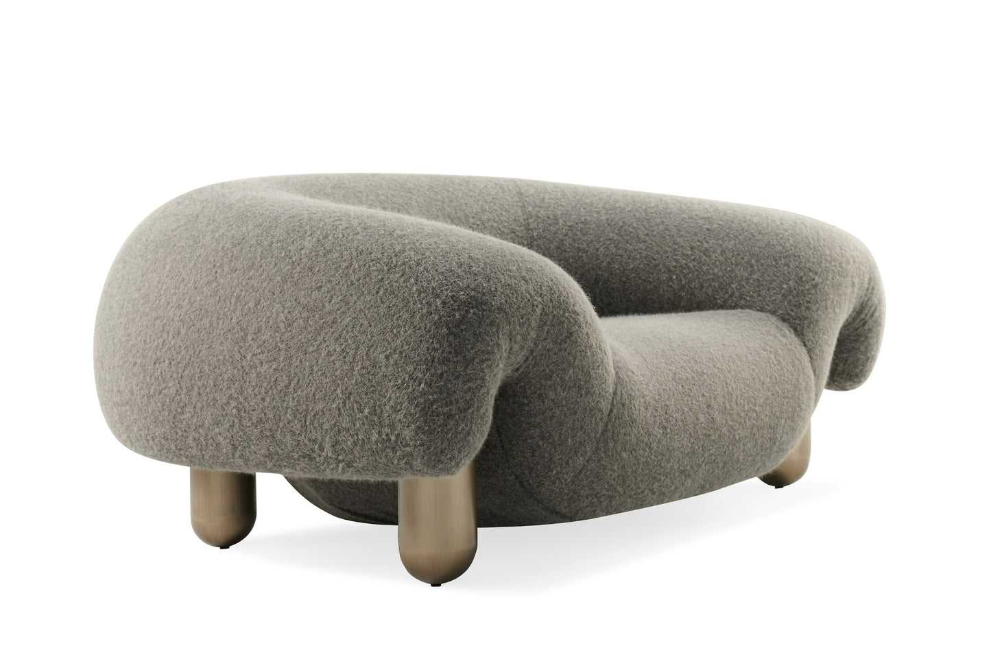 Divani Casa Clarity Contemporary Grey Fabric Accent Chair