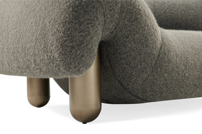 Divani Casa Clarity Contemporary Grey Fabric Accent Chair