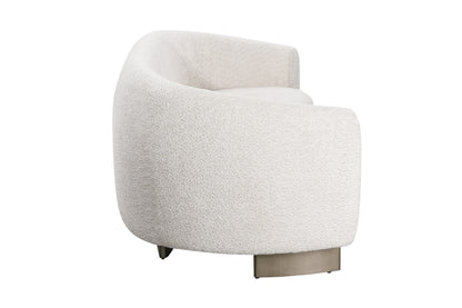 Divani Casa Thrive Modern Beige Fabric Antique Brass Sofa