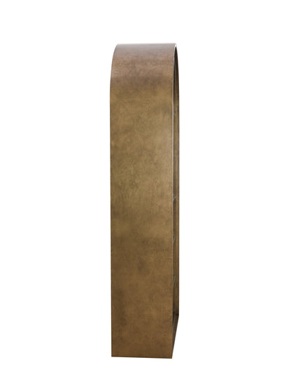 Modrest Poise Modern Antique Brass Mirror Bookcase