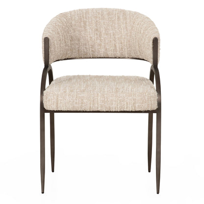 Modrest Kobe Modern Beige Fabric Dining Chair