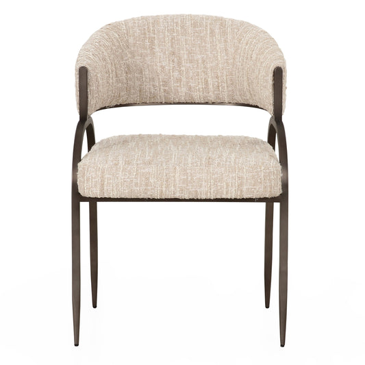 Modrest Kobe Modern Beige Fabric Dining Chair