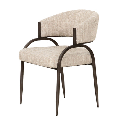 Modrest Kobe Modern Beige Fabric Dining Chair