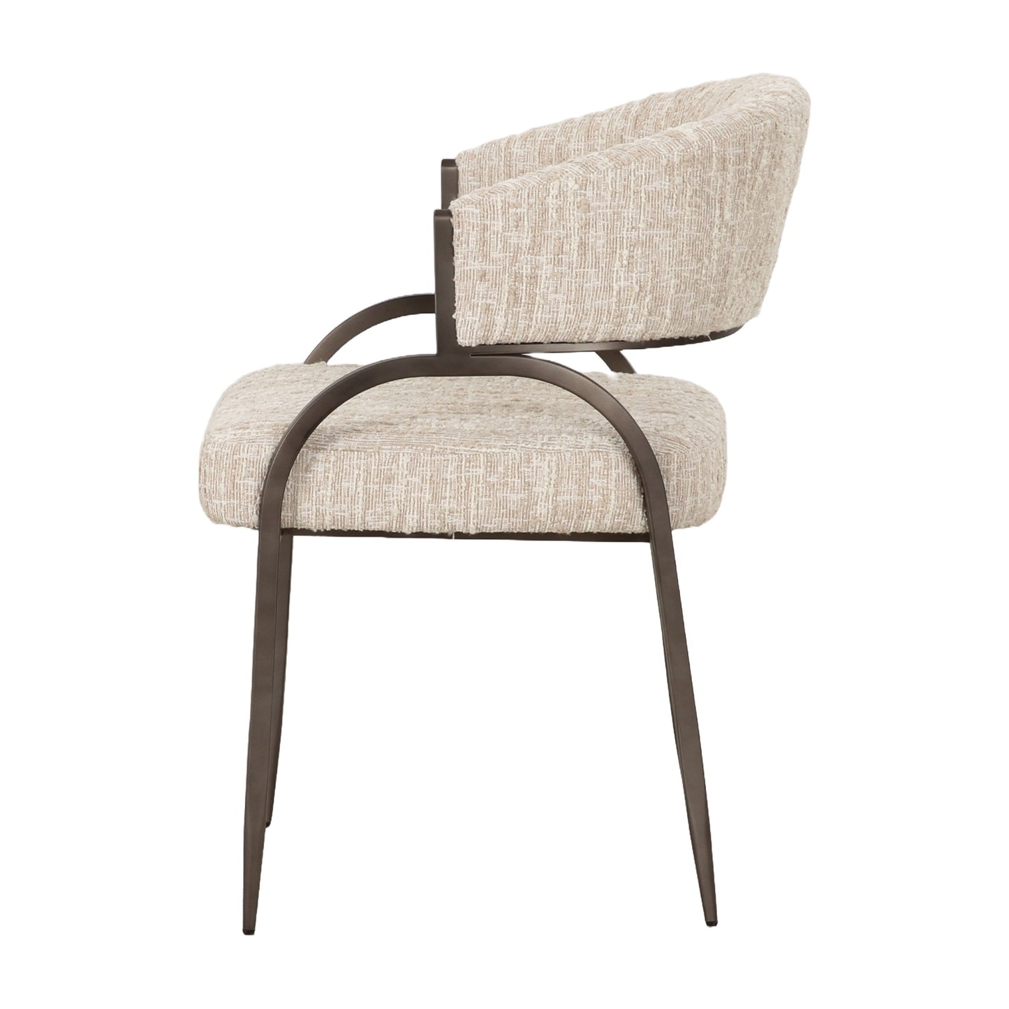 Modrest Kobe Modern Beige Fabric Dining Chair
