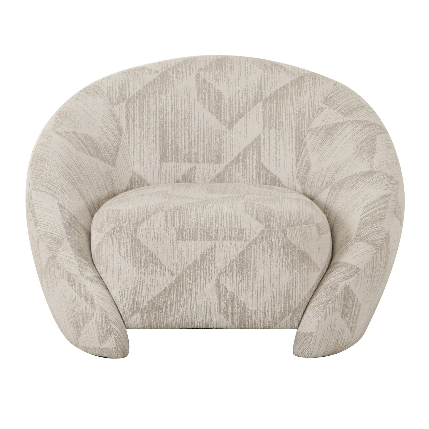 Divani Casa Gentle Modern Beige Pattern Fabric Accent Chair