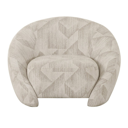 Divani Casa Gentle Modern Beige Pattern Fabric Accent Chair