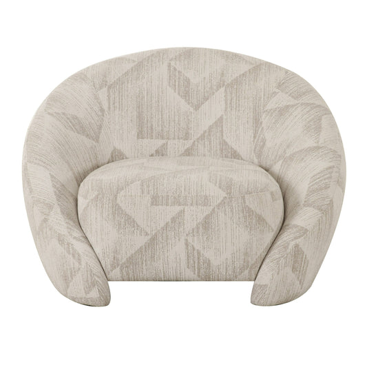 Divani Casa Gentle Modern Beige Pattern Fabric Accent Chair