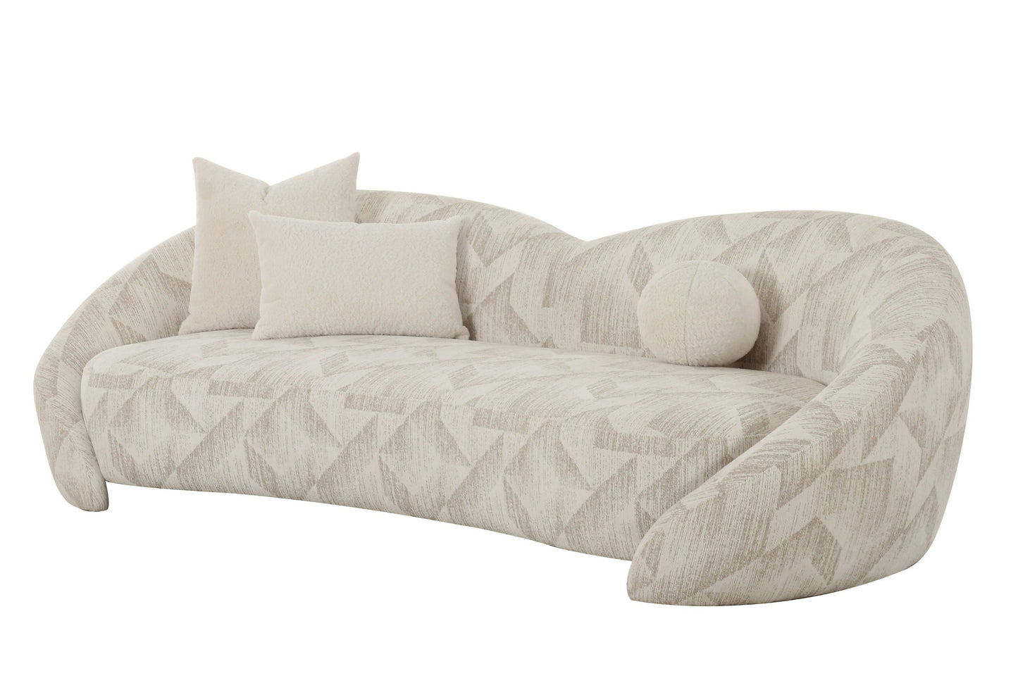 Divani Casa Gentle Modern Beige Pattern Fabric Sofa