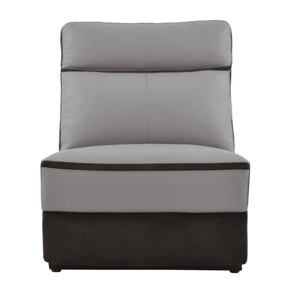 Homelegance Laertes Power Reclining Sectional Sofa Charcoal and Taupe Gray 8318-5C1PW