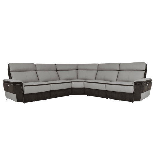 Homelegance Laertes Power Reclining Sectional Sofa Charcoal 8318-5C