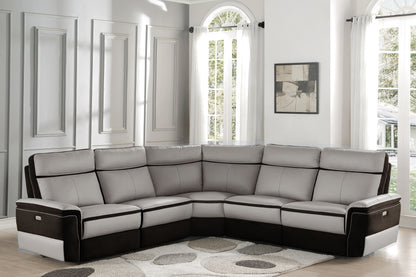 Homelegance Laertes Power Reclining Sectional Sofa Charcoal 8318-5C