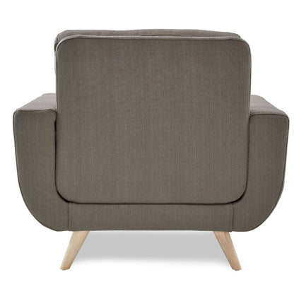 Homelegance Deryn Accent Chair in Gray Fabric with Tufted Detail 8327GY-1