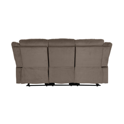 Homelegance Jarita Chocolate Microfiber Double Reclining Sectional Sofa 8329CH-3