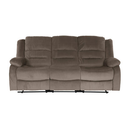 Homelegance Jarita Chocolate Microfiber Double Reclining Sectional Sofa 8329CH-3