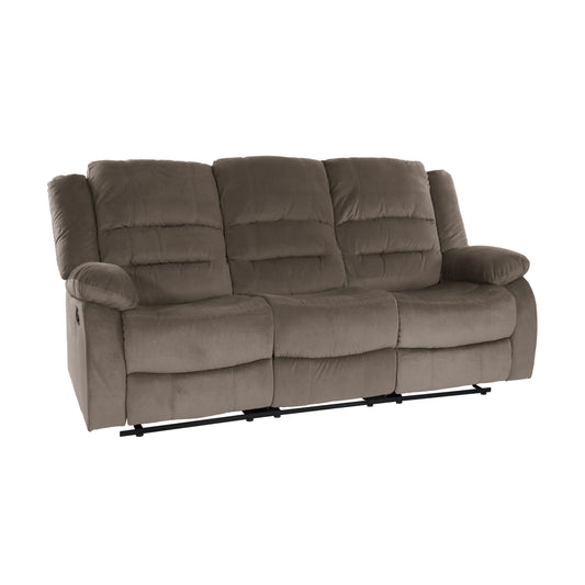 Homelegance Jarita Chocolate Microfiber Double Reclining Sectional Sofa 8329CH-3
