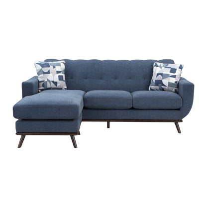 Homelegance Everton Sofa Blue Chenille Mid-Century Modern 8341BL-3SCRV