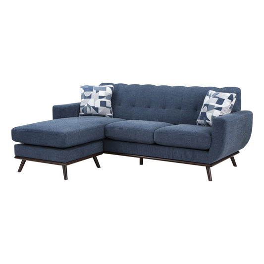 Homelegance Everton Sofa Blue Chenille Mid-Century Modern 8341BL-3SCRV