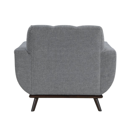 Homelegance Everton Accent Chair in Gray Chenille with Tufted Back 8341GY-1RV